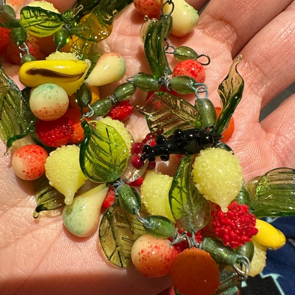 Venetian Glass Tutti Fruity Glass Necklace - Picture 13 of 16